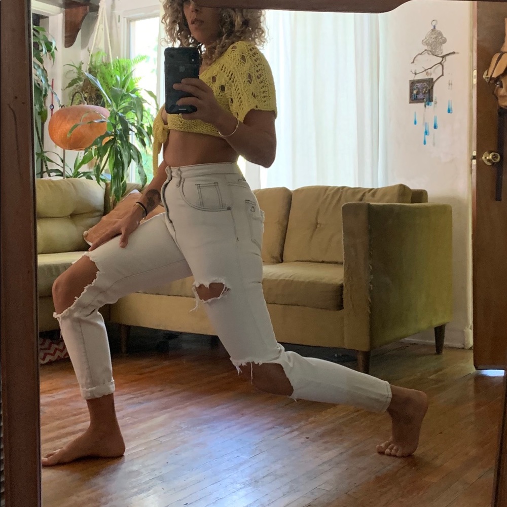 UNIF White Holed Up Jeans